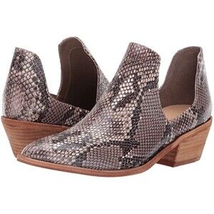 DownEast Snake Embossed Ankle Booties 7.5